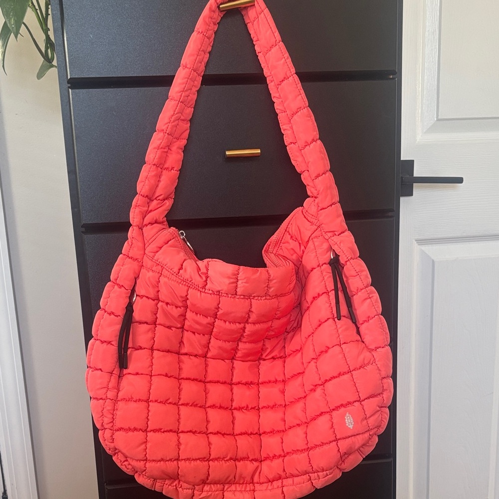 FP Movement by Free People Quilted Tote in Coral - Picture 2 of 3